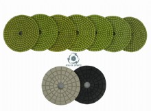 Olivine wet polishing pads