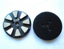 8 Segs Metal Grinding Discs with Velcro Back for Concrete