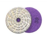 Diamond vacuum brazed polishing pad