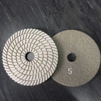 5 Inch 125mm Sprial 5 Step Wet Polishing Pads for Marble