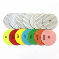 7 steps white dry polishing pads for stone