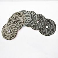 Dry diamond polishing pads for marble