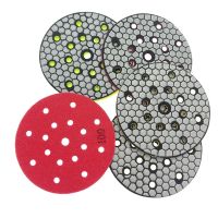 Resin-diamond pad for grinding microcement 150mm with holes 